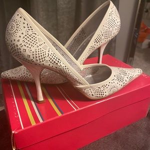 All white BCBGirls Heels - lightly worn - size 9
